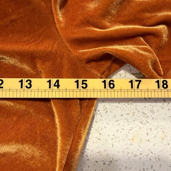 Urban Outfitters Rust Orange Velvet Long Sleve Mini Dress Long Sleeve XS Fall - Picture 7 of 8